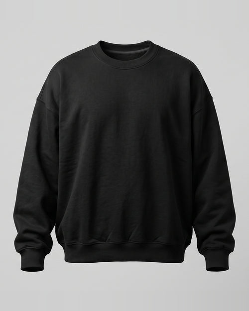 Black Over Sized Sweatshirt with Eyes Wide Shut Back Print