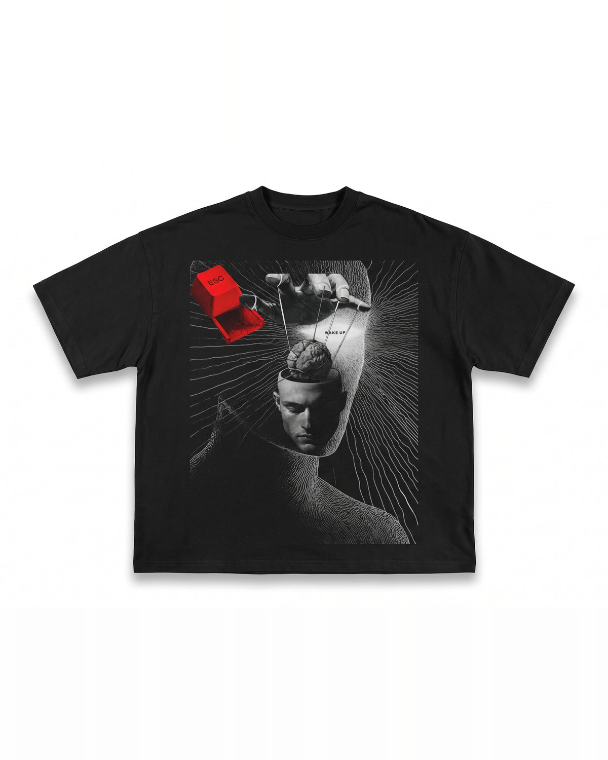 Oversized T-Shirt with Brainwash Back Print