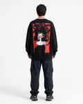 Black Over Sized Sweatshirt with Medusa GG Print