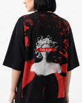 Black Over Sized T-Shirt with Medusa GG Print
