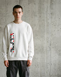 White Oversized Sweatshirt with Create Back Print