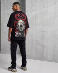 Black Over Sized T-Shirt with Medusa OG Print