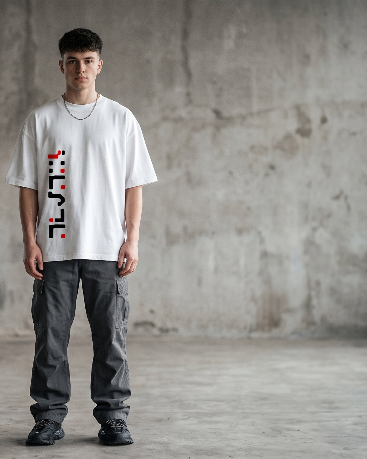White Oversized T-Shirt with Create Back Print