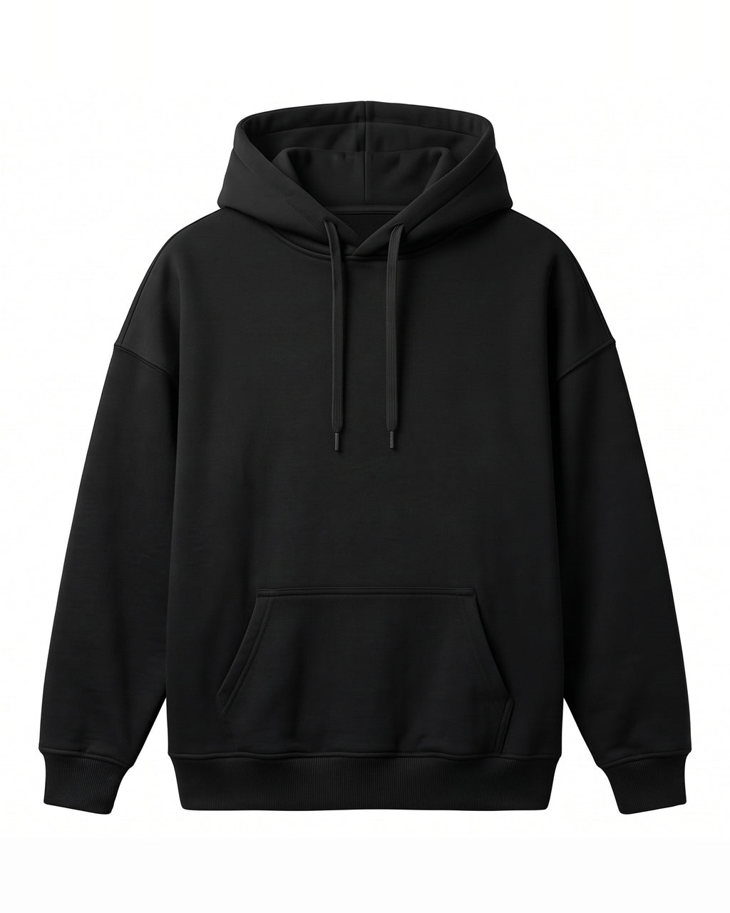 Black Oversized Hoodie with Brainwash Back Print