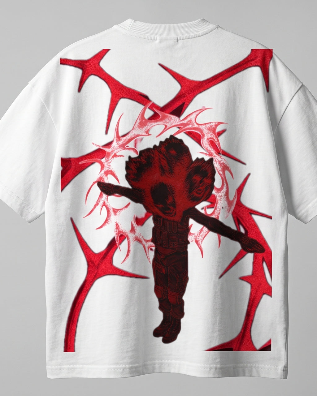 White Oversized T-Shirt with Create Back Print